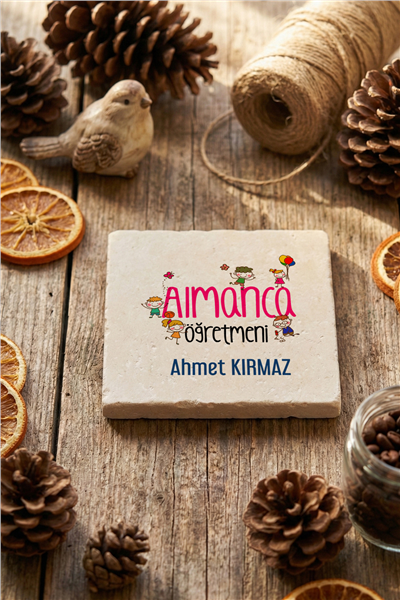 Almanca Öğretmeni Kişiye Özel Bardak Altlığı