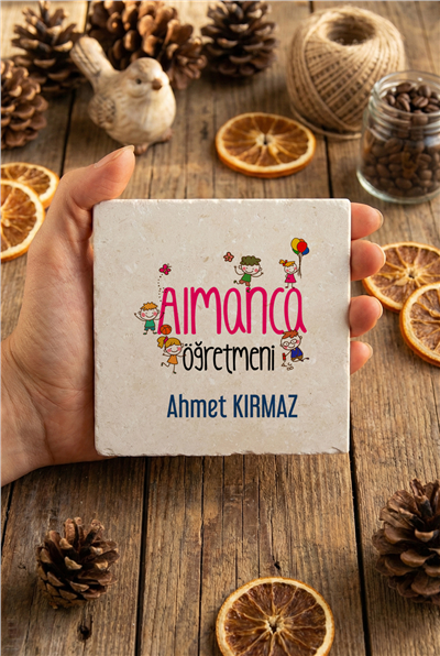 Almanca Öğretmeni Kişiye Özel Bardak Altlığı