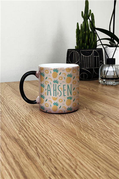 Ananas Desenli Kişiye Özel Kupa Bardak Standart