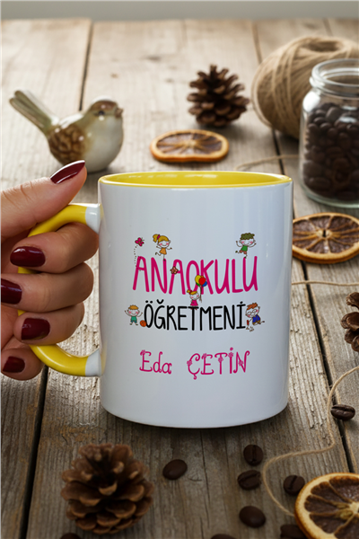Anaokulu Öğretmeni Kişiye Özel Kupa Bardak Standart