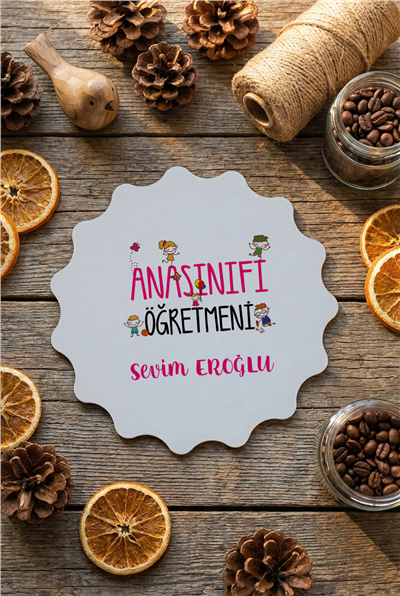 Anasınıfı Öğretmeni Kişiye Özel Bardak Altlığı