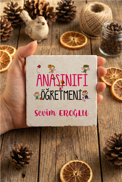 Anasınıfı Öğretmeni Kişiye Özel Bardak Altlığı