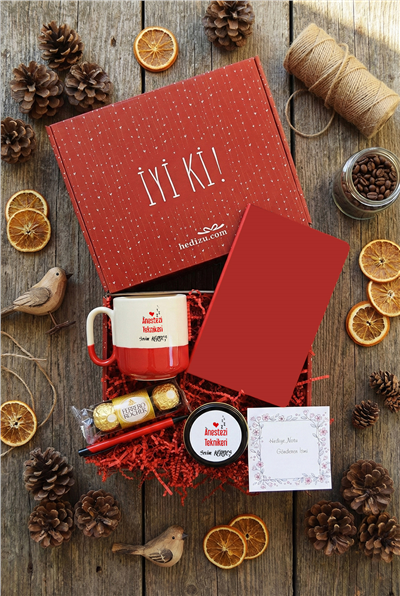 Anestezi Teknikeri Hediye Kutusu - Kişiye Özel Pro Kupa, Defter, Mum, Çikolata Ferrero Rocher 3lü, Kalem