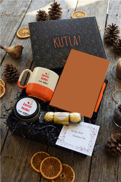 Anestezi Teknikeri Hediye Kutusu - Kişiye Özel Pro Kupa, Defter, Mum, Çikolata Ferrero Rocher 3lü, Kalem