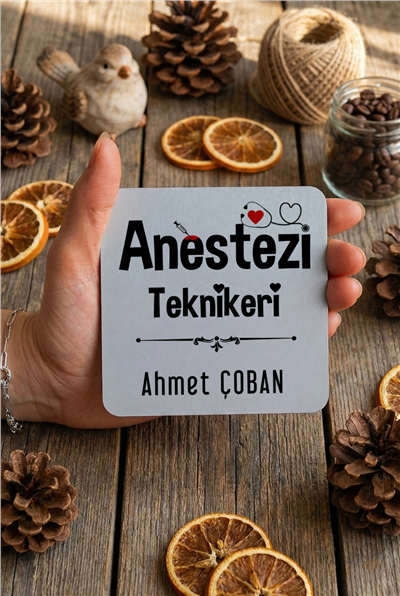 Anestezi Teknikeri Kişiye Özel Bardak Altlığı