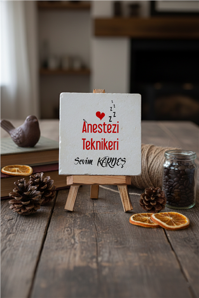 Anestezi Teknikeri Kişiye Özel Dekoratif Taş İsimlik