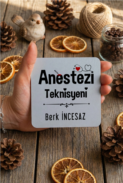 Anestezi Teknisyeni Kişiye Özel Bardak Altlığı