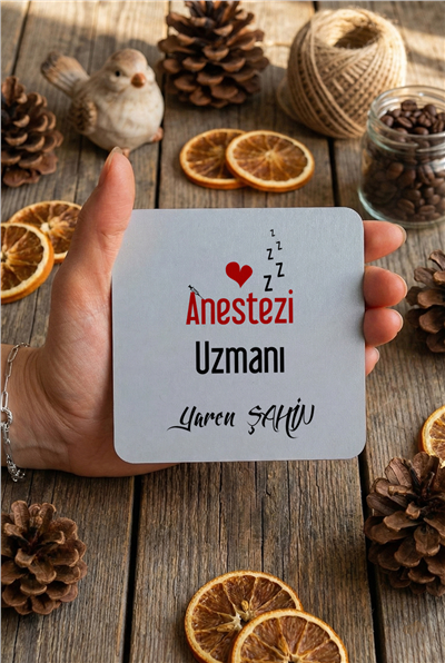 Anestezi Uzmanı Kişiye Özel Bardak Altlığı