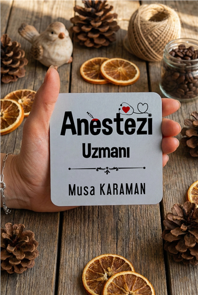Anestezi Uzmanı Kişiye Özel Bardak Altlığı
