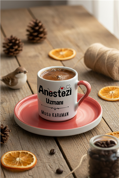 Anestezi Uzmanı Kişiye Özel Türk Kahvesi Fincanı