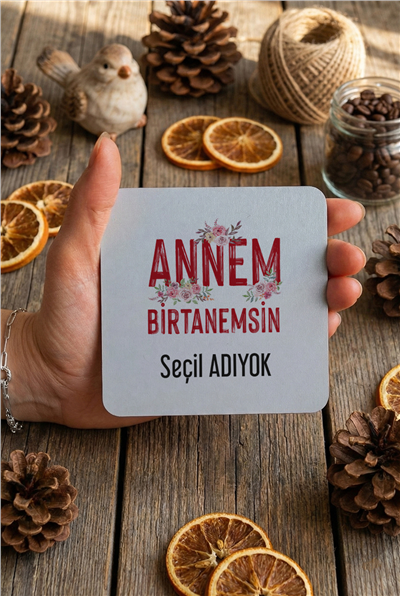Annem Birtanemsin Kişiye Özel Bardak Altlığı