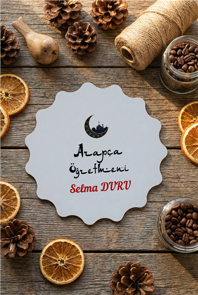 Arapça Öğretmeni Kişiye Özel Bardak Altlığı