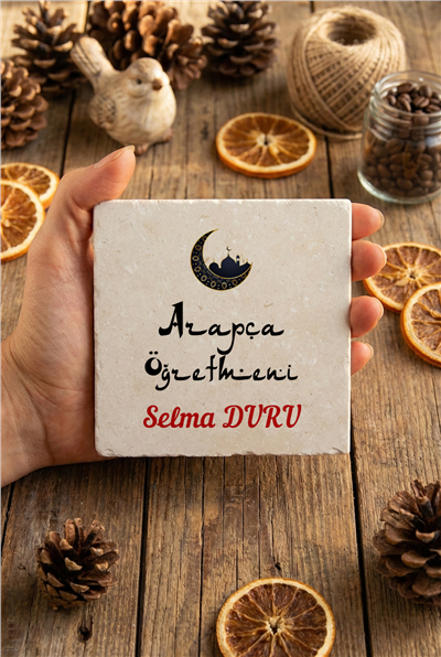 Arapça Öğretmeni Kişiye Özel Bardak Altlığı