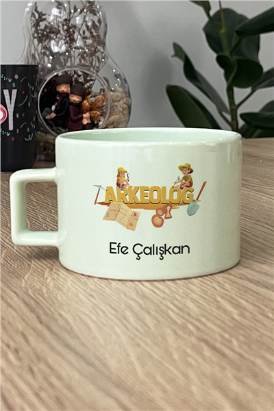 Arkeolog Kişiye Özel Lüks Pastel Fincan