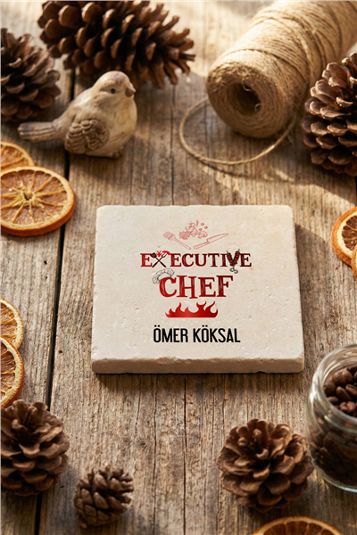 Aşçı Kişiye Özel Bardak Altlığı