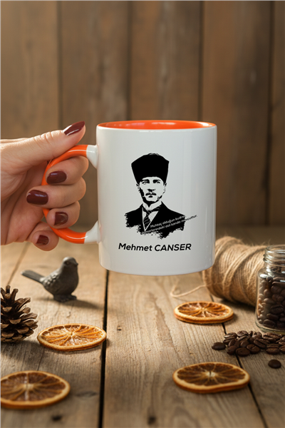 Atatürk Asilkan Kişiye Özel Kupa Bardak Standart