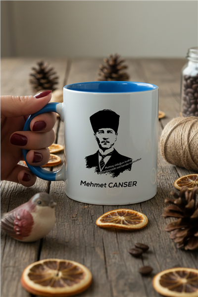Atatürk Asilkan Kişiye Özel Kupa Bardak Standart