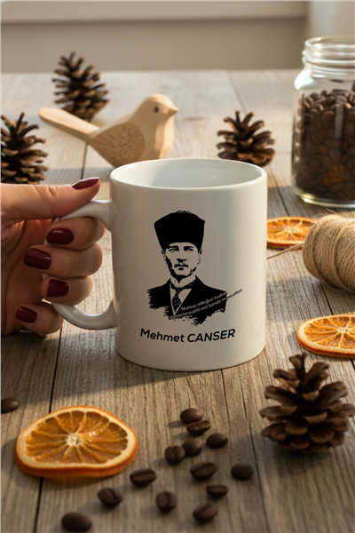 Atatürk Asilkan Kişiye Özel Kupa Bardak Standart