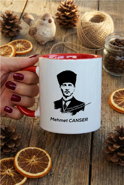 Atatürk Asilkan Kişiye Özel Kupa Bardak Standart