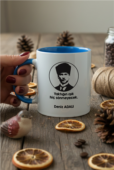 Atatürk Silüeti Kişiye Özel Kupa Bardak Standart