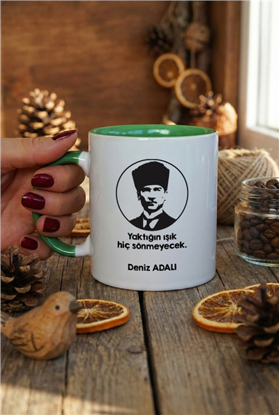 Atatürk Silüeti Kişiye Özel Kupa Bardak Standart