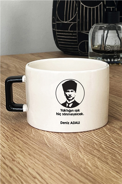 Atatürk Silüeti Kişiye Özel Lüks Fincan