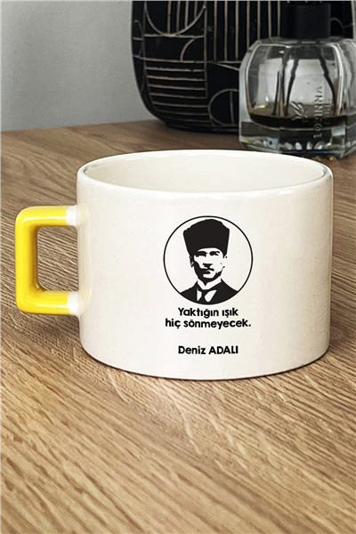 Atatürk Silüeti Kişiye Özel Lüks Fincan