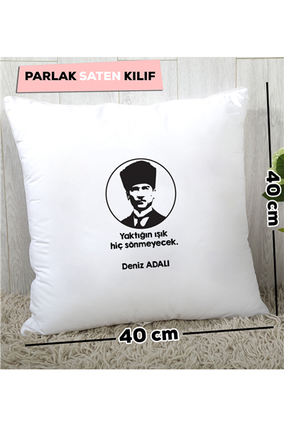 Atatürk Silüeti Kişiye Özel Yastık