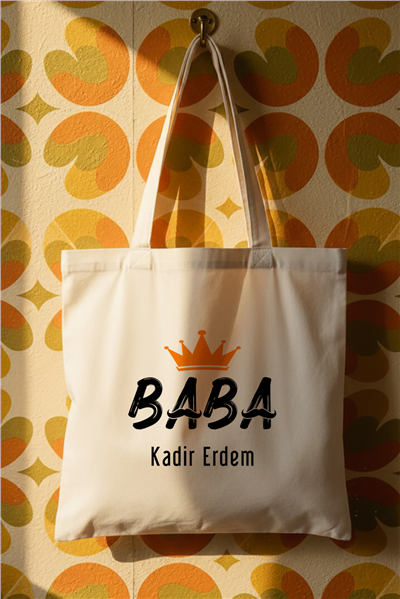Baba Kişiye Özel Bez Çanta