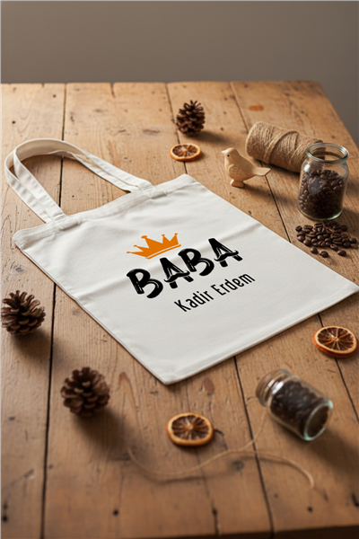 Baba Kişiye Özel Bez Çanta