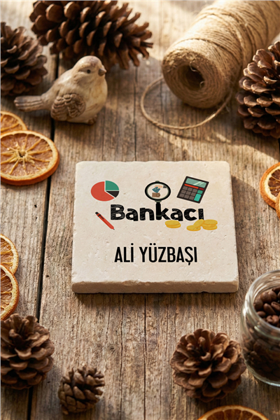 Bankacı Kişiye Özel Bardak Altlığı