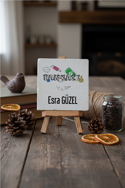 Bankacı Kişiye Özel Dekoratif Taş İsimlik