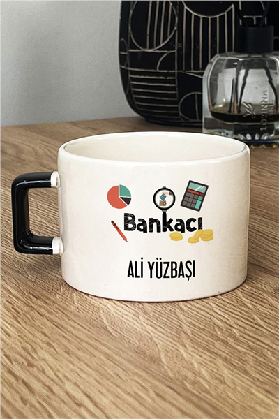 Bankacı Kişiye Özel Lüks Fincan