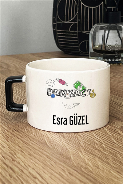 Bankacı Kişiye Özel Lüks Fincan