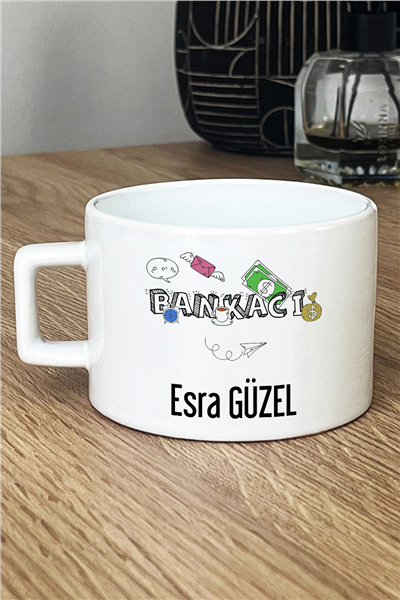 Bankacı Kişiye Özel Lüks Fincan