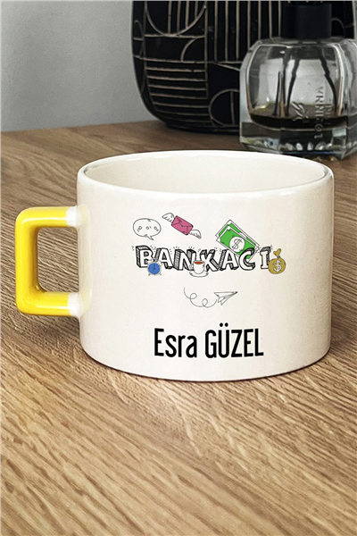 Bankacı Kişiye Özel Lüks Fincan