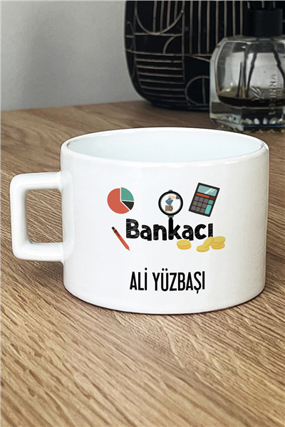 Bankacı Kişiye Özel Lüks Fincan