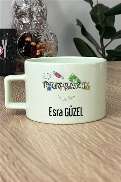 Bankacı Kişiye Özel Lüks Pastel Fincan