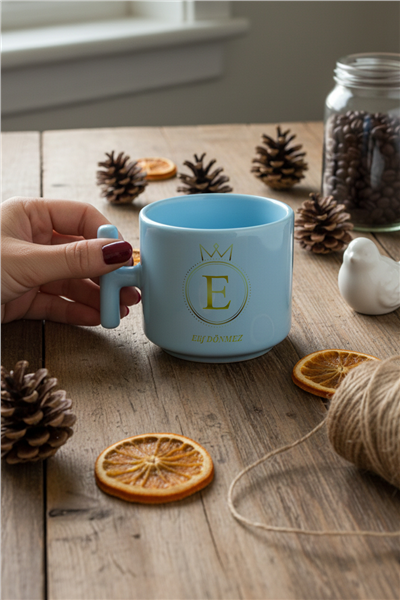 Baş Harf Kişiye Özel T Pastel Kupa