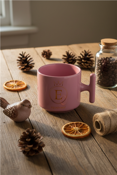 Baş Harf Kişiye Özel T Pastel Kupa