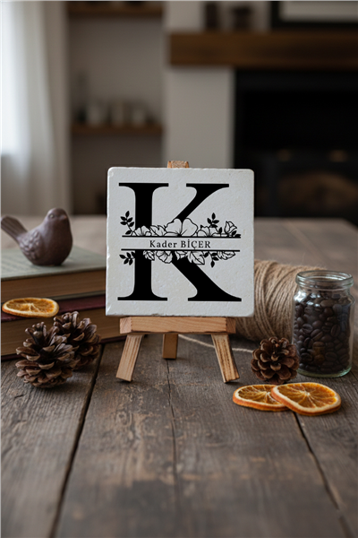 Baş Harf ve İsim Kişiye Özel Dekoratif Taş İsimlik