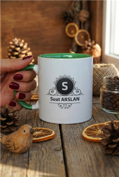 Baş Harf ve İsim Kişiye Özel Kupa Bardak Standart