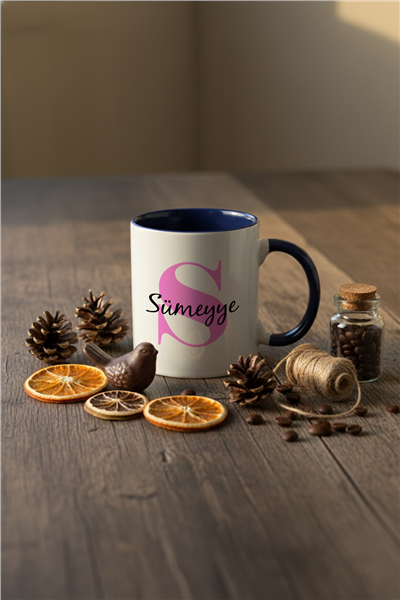 Baş Harf ve İsim Kişiye Özel Kupa Bardak Standart