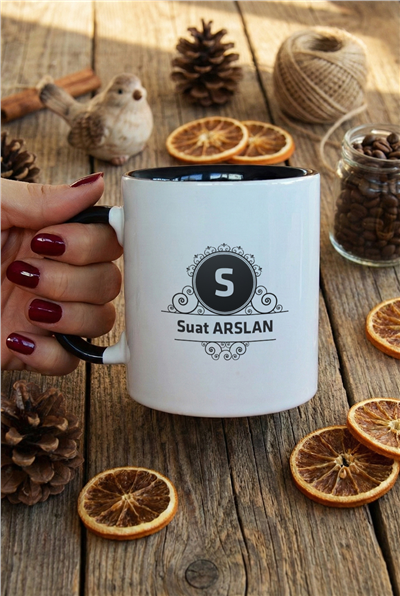 Baş Harf ve İsim Kişiye Özel Kupa Bardak Standart