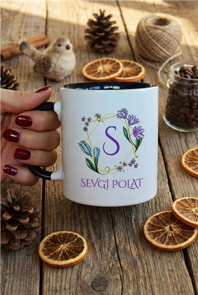 Baş Harf ve İsim Kişiye Özel Kupa Bardak Standart