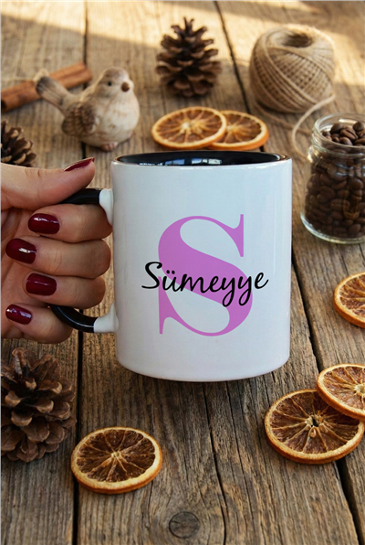 Baş Harf ve İsim Kişiye Özel Kupa Bardak Standart