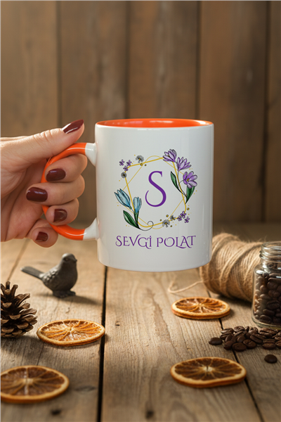 Baş Harf ve İsim Kişiye Özel Kupa Bardak Standart