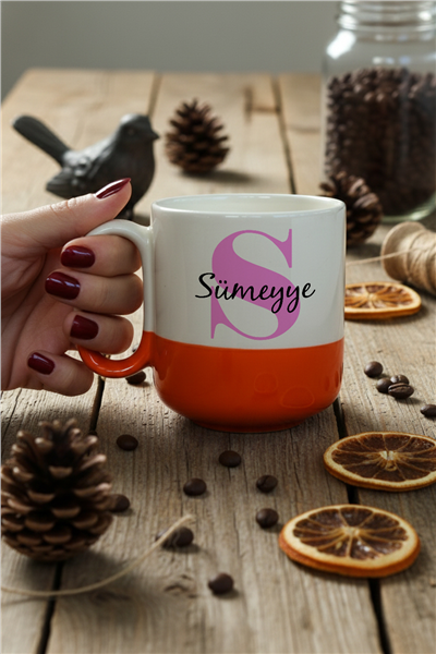 Baş Harf ve İsim Kişiye Özel Kupa Bardak Pro