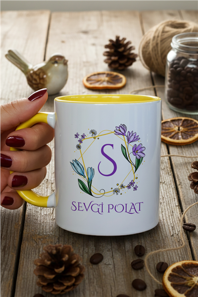 Baş Harf ve İsim Kişiye Özel Kupa Bardak Standart