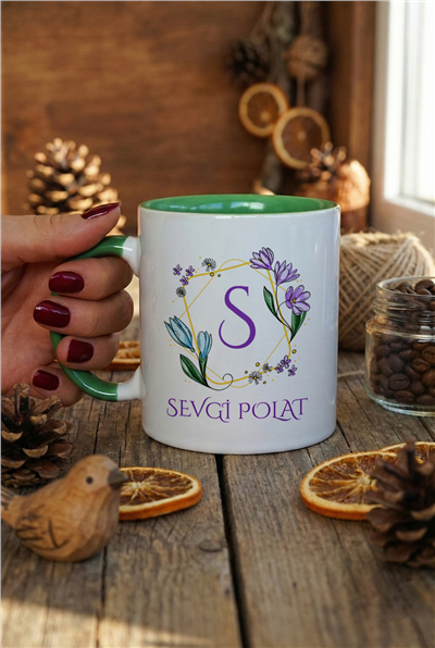 Baş Harf ve İsim Kişiye Özel Kupa Bardak Standart